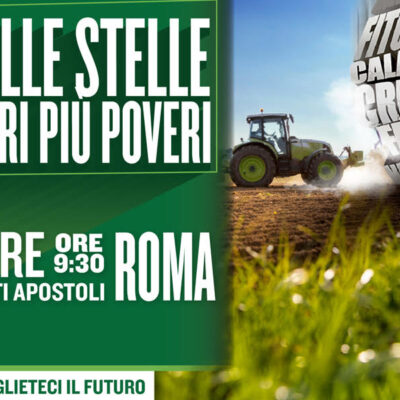 Prezzi alle stelle, agricoltori più poveri. Cia scende in piazza a Roma il 26 ottobre